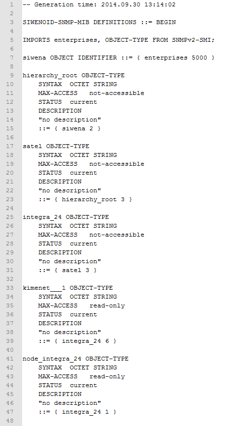 Object representation