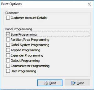 Zone programming