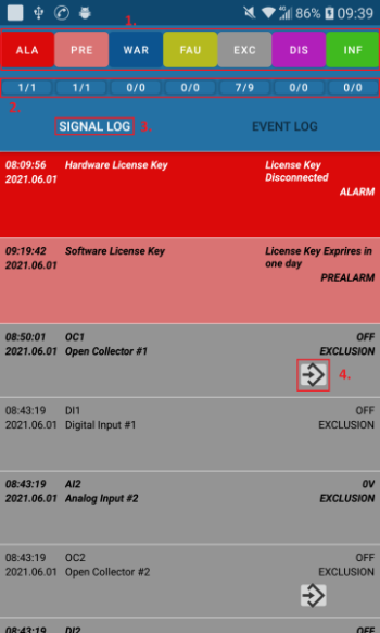 Signal log
