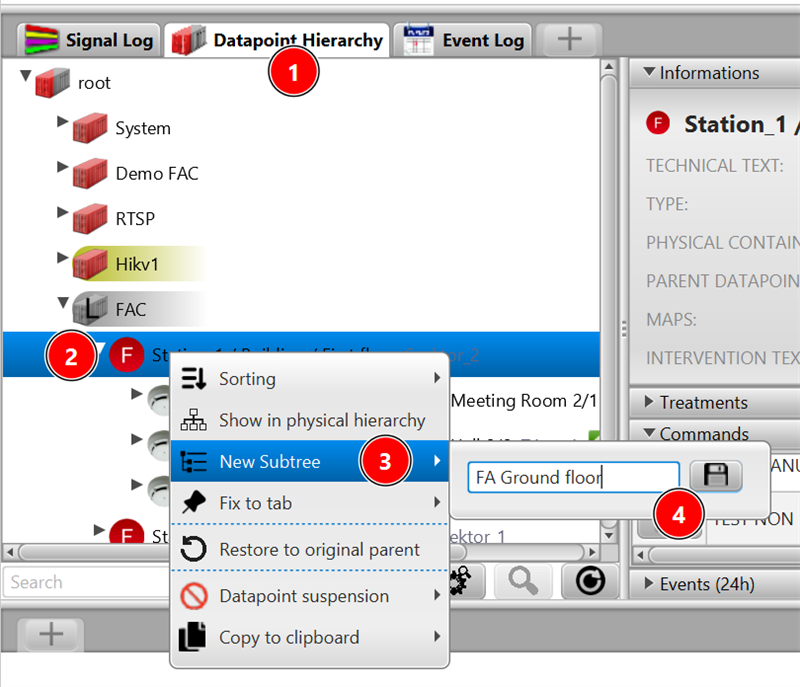 Right-click context menu